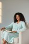 Women's Long Sleeve Lace Detailed Nightgown Relaxed Fit Daily Home Dress - 3