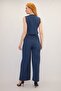 Vest with Stripe Detail Suit Indigo - 2