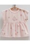 Baby Girl Set Pink Strawberry Patterned Terry Cloth Summer Set (80% Cotton) - 3