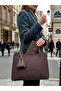 Stylish Model Large Size Premium Silver Logo Handbag and Wallet Combination Tote Bag Size: 22 X 34 cm
