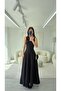 Black Dress with Binding Details - 3