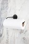 Black Round Adhesive Long Towel Holder Ring Towel Holder Wc Outdoor Toilet Paper Holder Roll Towel Holder Set - 5