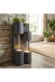 Modern Fountain with LED Yellow strips 26x20x60cm Black - 2