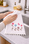 Pompom Kitchen Towel Set of 6 |   30X50 cm |   100% Cotton, High Absorbency, Durable and Stylish Design - 3