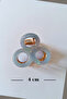 Pearlescent Blue Clover Model Hair Accessory Fashion Brand Latch Buckle 4 cm - 2