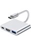 محول USB متعدد الوظائف من النوع C مع شحن بقدرة 100 واط ومخرج HDMI بدقة 4K