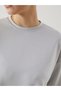 Lcw Modest Gray Crew Neck Oversize Women's Sweatshirt Tunic - 3
