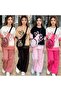 Girl's Summer Heart Printed Stone Detailed 3-Piece Set - Oversized 3-Piece Bag Combination for Holidays - 3