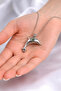 Silver Color Unisex 60 cm Necklace with a Dolphin Figure That Glows in the Dark - 3
