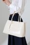 Cream Women's Bag Large Size Shoulder Bag Daily Use Stylish Tote Bag - 2