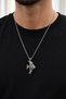 Glow-In-The-Dark Fish Figured Charm Necklace I Silver Color Chain Unisex