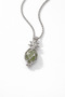 Silver Color Pineapple Pendant with Phosphorescent Stone 60 cm Unisex Metal Chain - 4