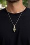 Silver Color Pineapple Pendant with Phosphorescent Stone 60 cm Unisex Metal Chain