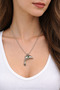 Silver Color Unisex 60 cm Necklace with a Dolphin Figure That Glows in the Dark