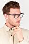 Men L2947 Square Reading Glasses, Navy Blue - 2