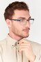 Men L2286 Square Eyeglasses, Black - 2