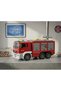 30cm friction powered fire truck toy with lights, sounds, 3-button functions, real water spray, and ladder. - 3