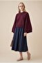 Half-Throated Batwing Sleeve Sweater Knitwear Pullover - 2