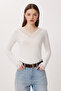 Lace Transparent Viscose Blouse Lrn0024 Ecru - 4