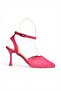 Y752044206 Fuchsia Lace Thin Heeled Women's Shoes - 6