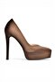Y246221604 Brown Fabric Thin Heeled Women's Shoes - 6
