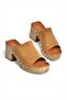 Y996594002 Tan Suede Thick Heeled Women's Slippers - 7