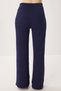 Strappy Crop Ribbed Knitted Pajama Set Lrn0018 Dark Blue - 5