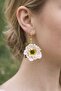 Moonlight Poppy White Poppy Earrings – Handmade Polymer Clay Dangle Flower Earrings - 2