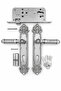 Mortise Door Handle Set, Silver Finish, Lock Body, Cylinder and Keys Included