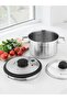 3Pcs Pressure cooker Alpha series 5L A-160, Stainless steel 18/10, Safety+, Induction. - 2