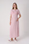 Maternity Nightgown Set - Lace Embroidered Cotton Maternity Nightgown and Dressing Gown 2-Piece Set - 4