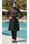 Rimal Full Covered Hijab Swimsuit with Ethnic Pattern, Set of 4 with Bonnet - 4