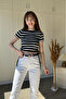 Striped Gathered Waist Body