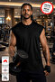 Black Sports Athlete Unprinted Crew Neck Premium Thick Cotton Single Jersey Fabric Men's