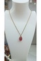 Pomegranate Stone Murano Glass Necklace ✨   Abundance, Fertility, Luck Symbol |   Handmade Steel Chain Stylish Women's Necklace