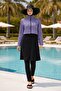 Rimal Full Covered Hijab Swimsuit with Ethnic Pattern, Set of 4 with Bonnet - 2