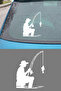 Man Holding Fish Sticker - Fisherman Vehicle Sticker - Car Motor Sticker 11X15Cm - 4