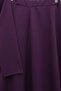 Pleated Buttoned Skirt Crepe Suit - Plum - 2