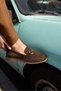 Selvero Women's Brown Genuine Leather Suede Loafer Shoes - 5