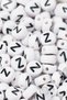 4X7 mm Flat Single Letter - Z - Alphabet Beads Lettered Beads 100 Pieces - 2