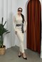 Women's Dress Long Knitwear Polo Collar Ribbed Lycra Slim Fit Pencil Dress - 2