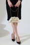 Gold Women's Chain Strap Evening Dress Bag Stylish Minimal Draped Clip-On Clutch Wedding Engagement Event Night Clutch Bag - 7