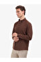 Brown Linen Blend Regular Fit Long Sleeve Shirt 50320941-Vr084 - 3