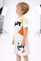 Two-Piece Set with Shorts 100% Cotton Summer Oversized friends 100% Cotton Top - 2