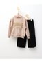 Compleu Bluza+Blug Courage, bej-negru