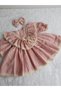 Powder Cream Lace Muslin Dress - 6