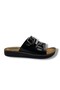 2996-26 Leather Double Buckle Anatomical Sole Women's Slippers - 2