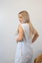 Blue Asymmetrical Cut Lace Detailed Belted Women's Top and Bottom Set - 7