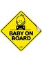Baby on Board Car Sign Self Adhesive Sticker – Reflective Safety Warning Decal 12x12cm