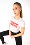 Women's White Crop Baby Tee Sports T-Shirt Fitness Gym Aesthetic Slim Fit T-Shirt - 3